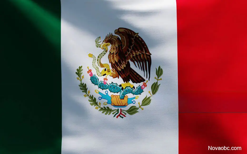 Nova OBC express courier services from Mexico with national flag background