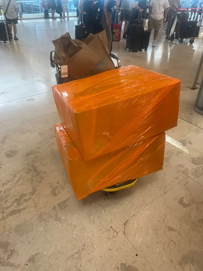 Secured OBC shipment prepared for onboard courier transport — photo 12