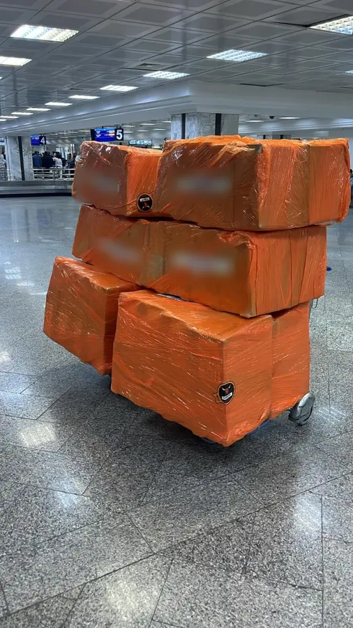 Secured OBC shipment prepared for onboard courier transport — photo 13